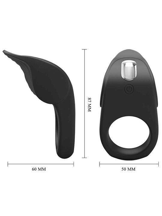 Pretty Love - Susanna Vibrating Penis Ring Black