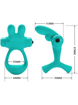 Pretty Love - Dante GReen Rabbit Vibrator Ring