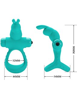 Pretty Love - Anello Vibratore Rabbit Figgy Verde