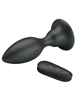 Mr Play - Anal Plug Vibration Black Remote Control