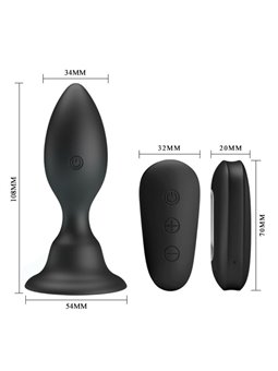 Mr Play - Plug Anale Vibrante con Telecomando Nero