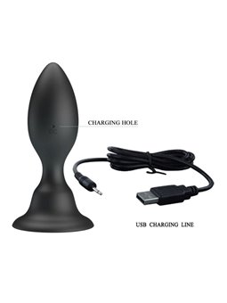 Mr Play - Plug Anale Vibrante con Telecomando Nero