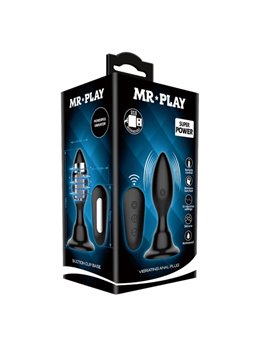 Mr Play - Anal Plug Vibration Black Remote Control