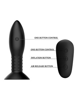 Mr Play - Plug Anale con Telecomando Sfere Rotanti Nero