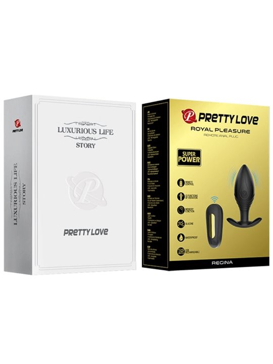 Pretty Love - Regina Anal Plug Rechargeable Vibrator Black