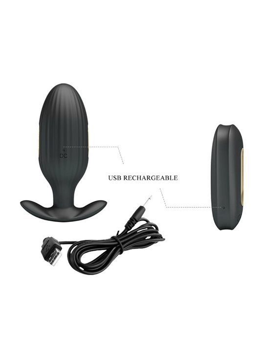 Pretty Love - Kelly Plug Anal Rechargeable Vibrator Black
