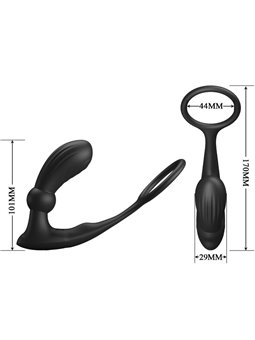 Pretty Love - Warren Black Anal Ring & Vibrator