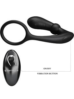 Pretty Love - Warren Black Anal Ring & Vibrator