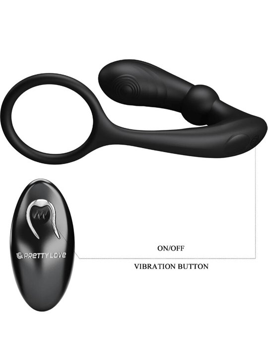 Pretty Love - Warren Black Anal Ring & Vibrator