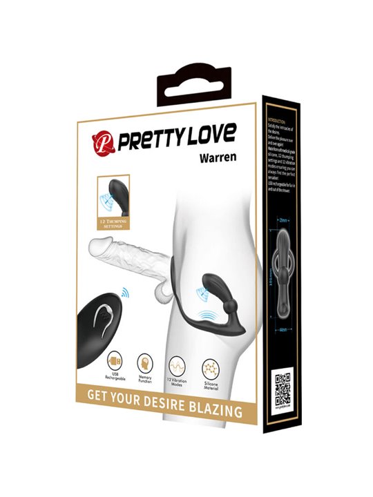 Pretty Love - Warren Black Anal Ring & Vibrator