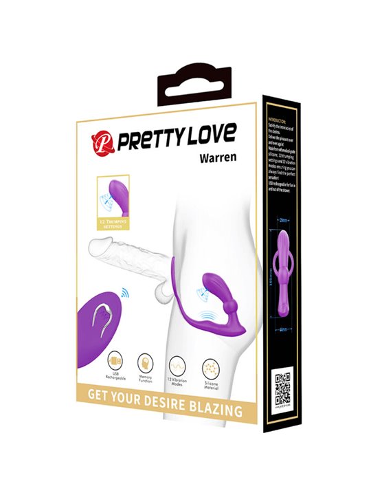 Pretty Love - Anello Anale e Vibratore Warren Viola