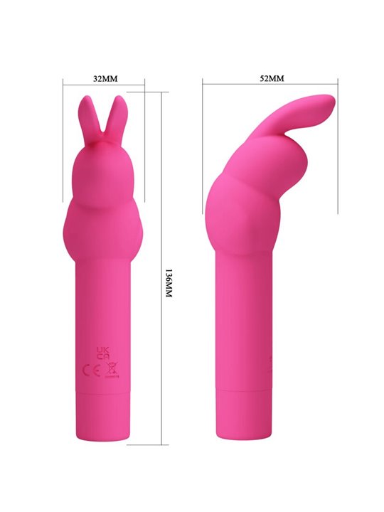 Pretty Love - Gerardo Fuschia Rabbit Silicone Vibrator