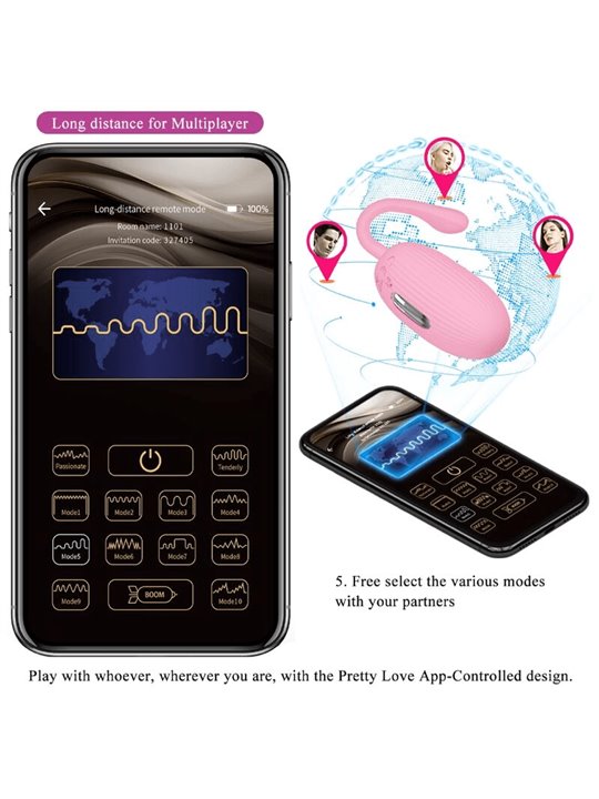 Pretty Love - Uovo Vibrante Ricaricabile Doreen Pink