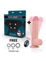 Rockarmy - Harness + Liquid Silicone Vibrator Premium Apache Remote Control 22Cm