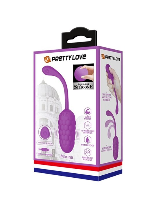 Pretty Love Marina - Vibrating Egg with Purple Texture