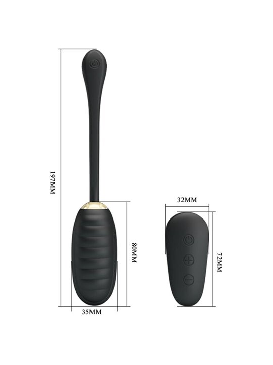 Pretty Love - Uovo Vibrante Ricaricabile Doreen Luxury Nero