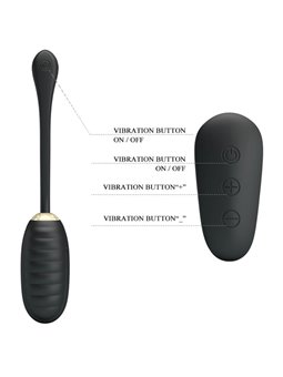 Pretty Love - Uovo Vibrante Ricaricabile Doreen Luxury Nero