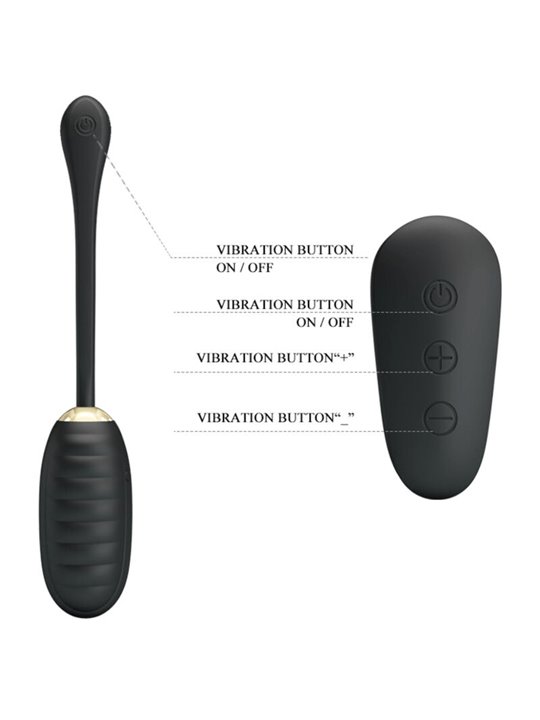 Pretty Love - Uovo Vibrante Ricaricabile Doreen Luxury Nero