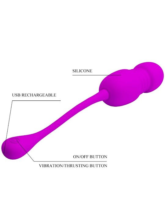 Pretty Love - Callie Purple Rechargeable Vibrating Egg