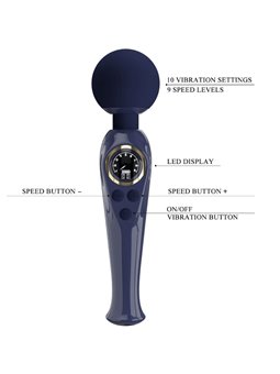 Pretty Love - Skyler Vibrator Wand Blue