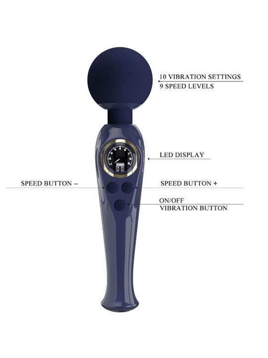 Pretty Love - Vibratore Wand Skyler Blu