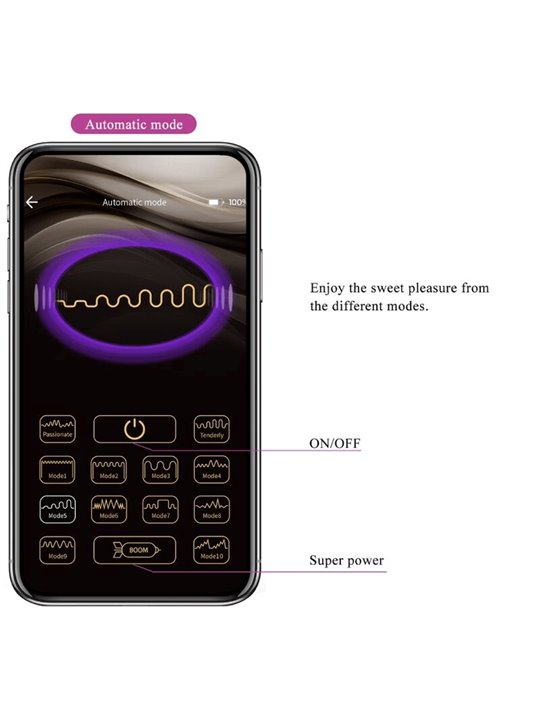 Pretty Love - Nymph Vibrating Egg App Controlled Purple