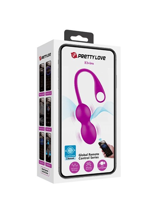 Pretty Love - Elvira Rechargeable Vibrating Balls Purple