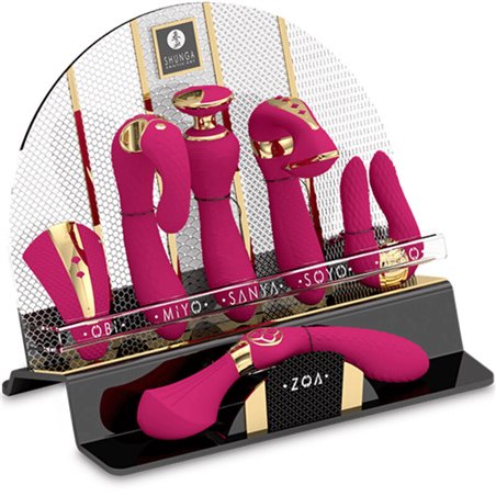 Shunga - Espositore con 6 Massaggiatori Intimi Fucsia