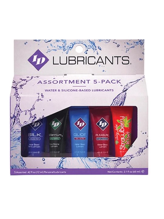 Id Juicy Lube - Assorted 5X Lubricant Tube Pack 12 ML
