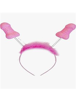 Diablo Picante - Cerchietti per Capelli Rosa Glitter 6 PZ