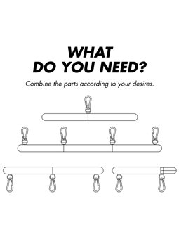 Fetish Submissive Bondage - Adjustable Separator Bar 4 Pieces