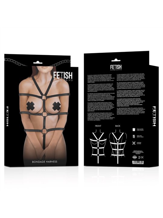 Fetish Submissive Bondage - Imbracatura Regolabile Torso e Braccia