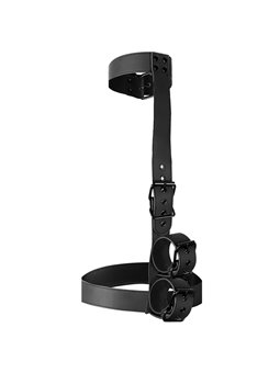 Fetish Submissive Bondage - Collar & Wrist Cuffs Body Restraint Set