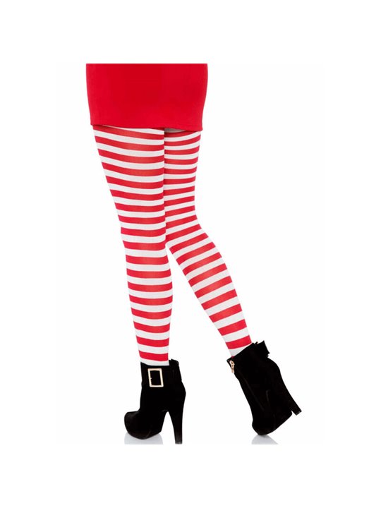 Leg Avenue - White/Red Striped Tights