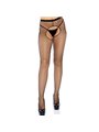 Leg Avenue - Black Crotchless Net Stockings