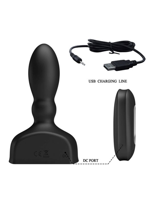 Mr Play - Black Inflatable Anal Plug Remote Control