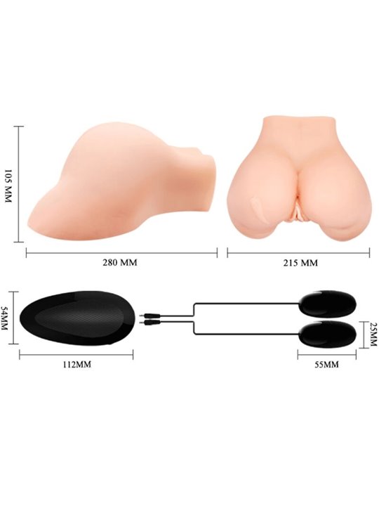 Crazy Bull Julie - Masturbatore Vibrante Busto con Ano e Vagina Realistici