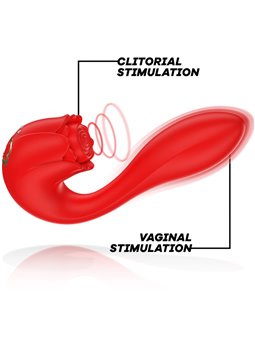Mia - Selena Stimulator Vibrating + Tapping Red