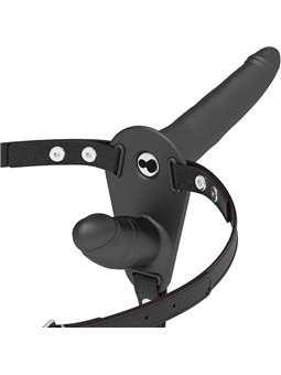 Fetish Submissive - Vibratore Doppio Indossabile Double Vibrator Strap-On Black