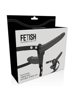 Fetish Submissive - Vibratore Doppio Indossabile Double Vibrator Strap-On Black