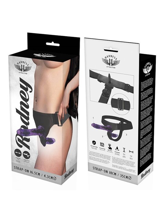 Harness Attraction - Rodney Double Penetraci N Vibrator 18 X 3.5Cm