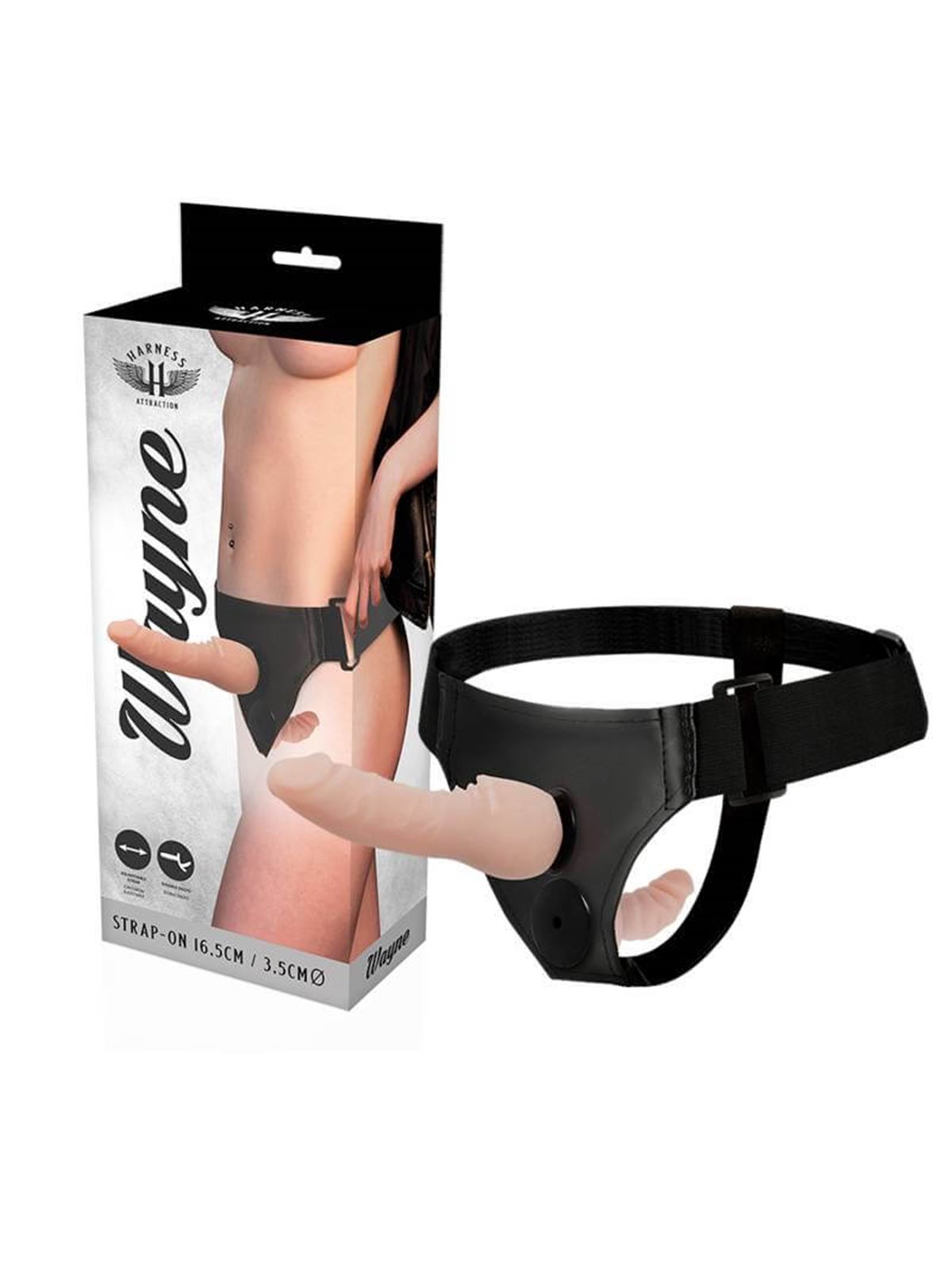 Harness Attraction - Wayne Double Penetraci N 16.5 X 3.5Cm