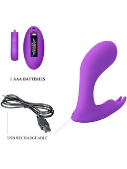 Pretty Love Idabelle - Massaggiatore con Vibrazione e Pulsazione Viola