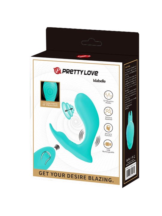 Pretty Love Idabelle - Massaggiatore con Vibrazione e Pulsazione Blu