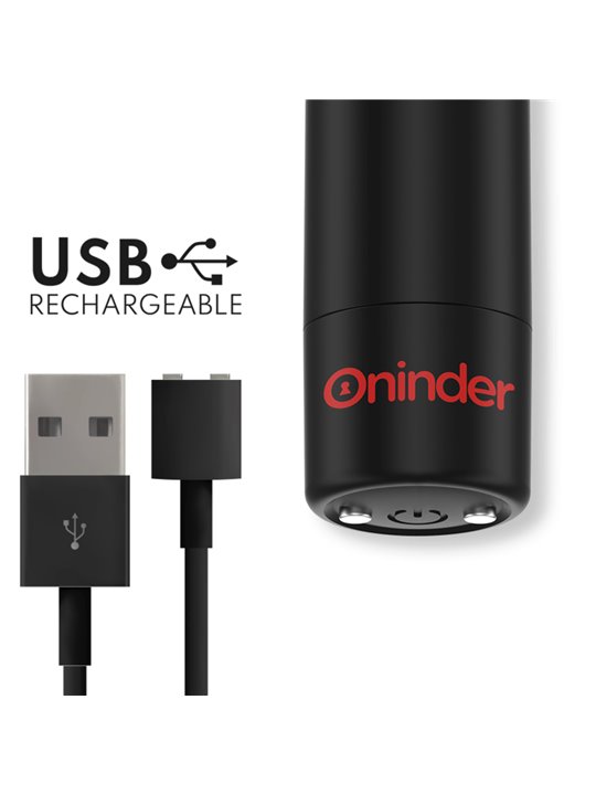 Oninder Berlin - Vibratore Bullet con App Nero 9 Funzioni