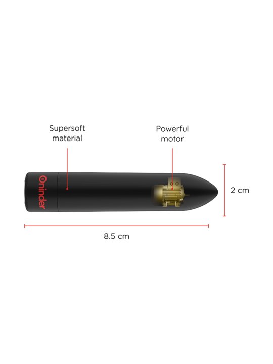 Oninder Berlin - Vibratore Bullet con App Nero 9 Funzioni