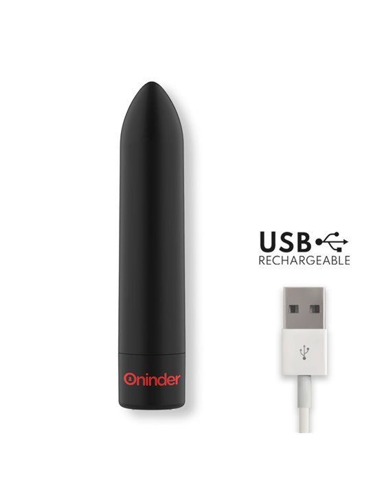 Oninder Berlin - Vibratore Bullet con App Nero 9 Funzioni