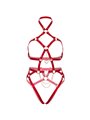Leg Avenue Heart - Imbracatura Body in Pelle Vegana Rosso L