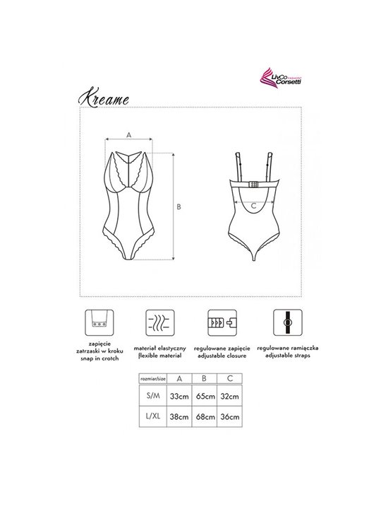 Livco Corsetti - Kreame LC 90546 Body Nero S/M