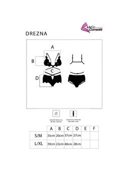 Livco Corsetti - Drezna LC 90733 Reggiseno + Slip Nero S/M